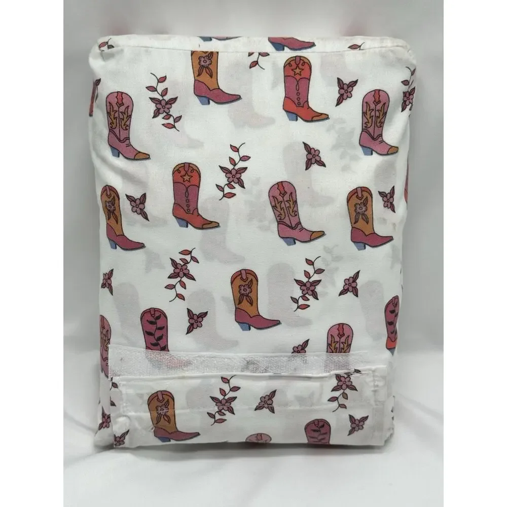 C & C California Sheet Set 3-pc Twin Size Cowgirl Cowboy Boots Western Rodeo NWT